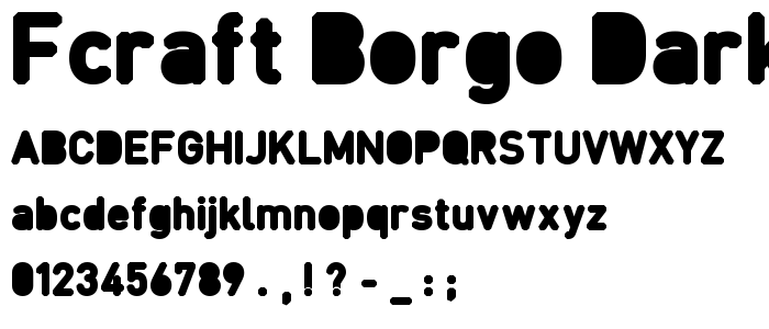 Fcraft Borgo Dark font